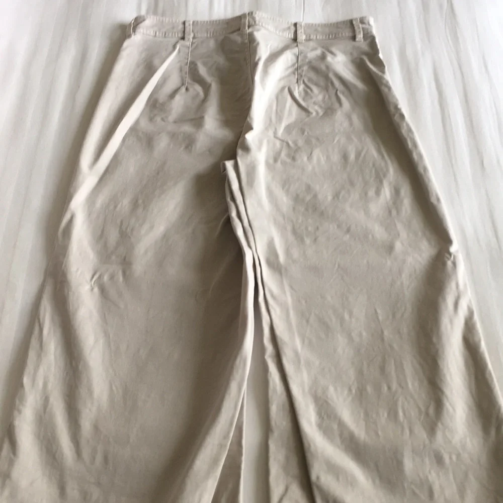 Everlane Beige Wide Leg Chinos, Size 8 - Picture 2 of 9